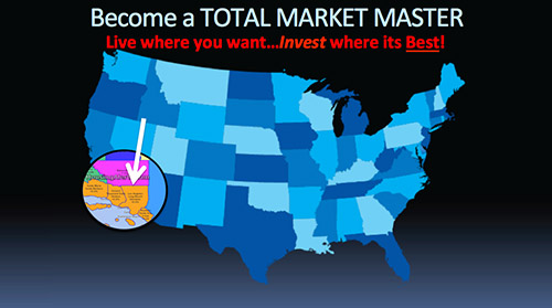 local real estate markets Map showing Los Angeles, California is a hot appreciating market to invest in using the HousingAlerts Dream-Tool