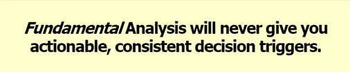 Fundamental Analysis will never give you actionable, consistent decision triggers