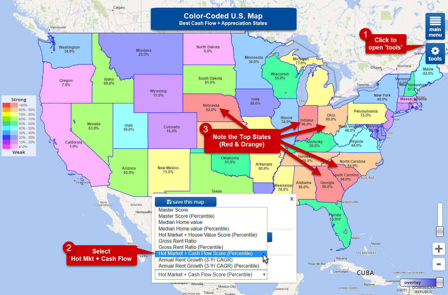 Best Real Estate Cash Flow + Appreciation States