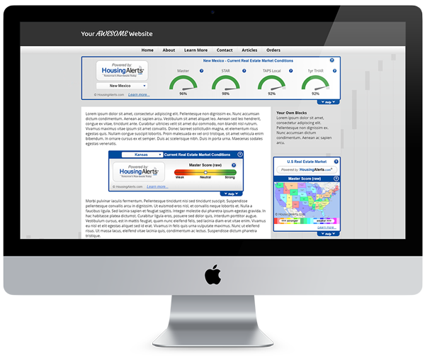 Demo Widget Catalog Buttons and Links - HousingAlerts.com