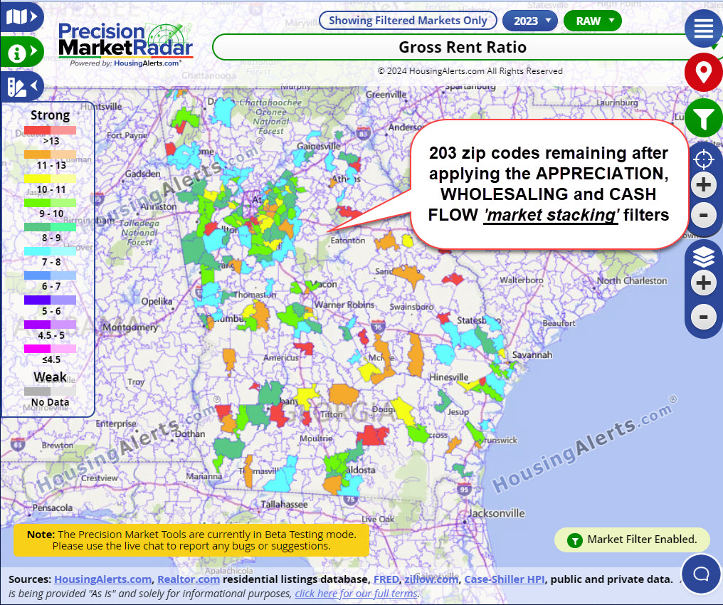 Georgia BEST Cash Flow + Appreciation + Wholealing Zip Code Markets